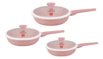 Comprar Juego De Sartén Antiadherente Con Tapa 20, 24 Y 28cm