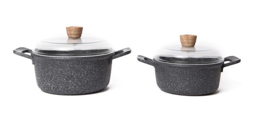 Imagen 6 de 9 de Maestro De Cocina-2 Cacerolas Granito 20 24cm & Salsera 16cm