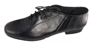Zapato De Baile Tango Salsa Fiesta Rock Hombre Negro Flex