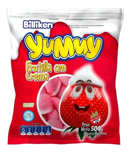 Gomitas Yummy Frutilla Con Crema X 500 Gr - Lollipop
