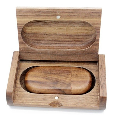 Pen Drive Personalizado De Madeira 8 Gb Usb 2.0 Walnut Wood