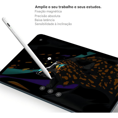 Caneta Touch Stylus Compatível Com Ipad Palm Rejection 1.0mm