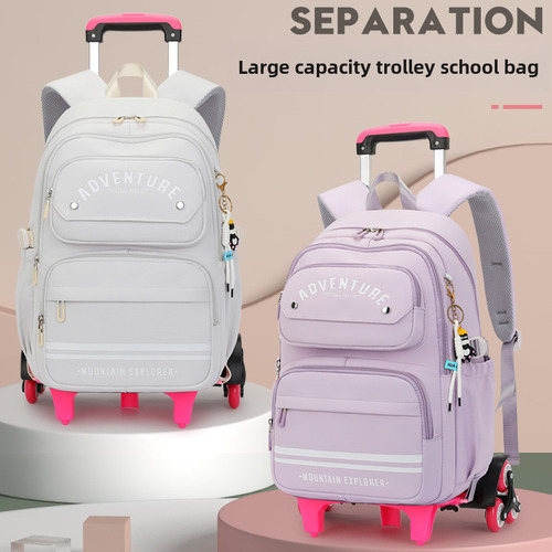 Mochila Con Ruedas Para Niñas Con Escalera Desmontable De Gr