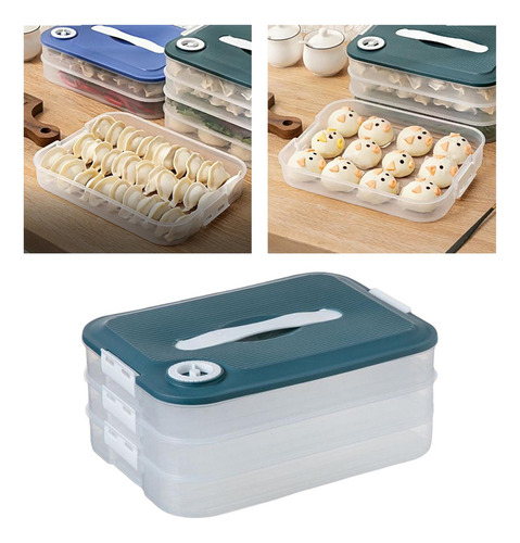 W Organizador De Bolas Hervida Para Nevera 3 Capas Verde