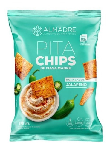 Pack X 12 Pita Chips Masa Madre Sabor Jalapeño X 170 Almadre