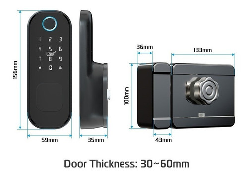 Fechadura Eletrônica Sobrepor Wifi Alexa Com App Ttlock