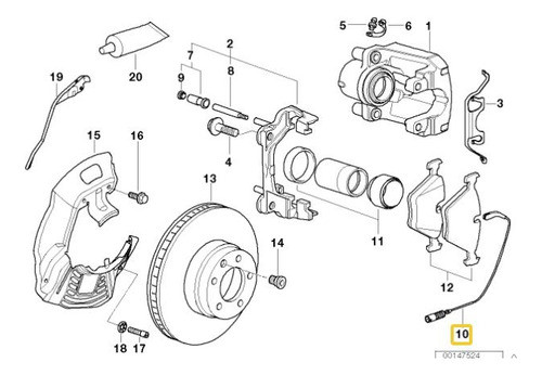 Sensor Freno Del 2290108 Bmw E39 520i 525i 528i 530i 540i