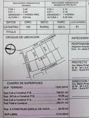 Venta Lote Terreno Área 60 Con Planos ..