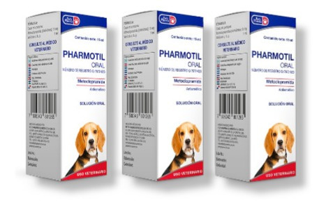 Kit De 3 Pharmotil Oral 15ml Antiemético Vómito Perro Gato