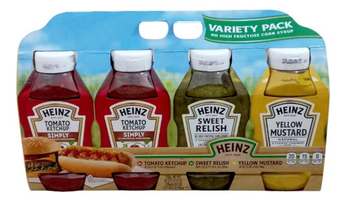 Heinz Ketchup Pepinillos Mostaza. Pack De 4.