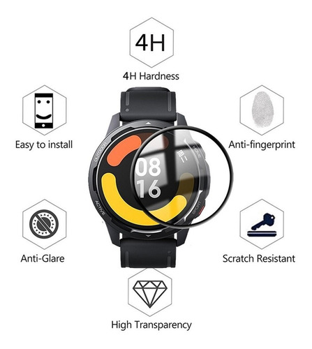 3 Micas De Tpu 3d Compatible Con Xiaomi Color 2 S1 S1 Active Watch Color 2