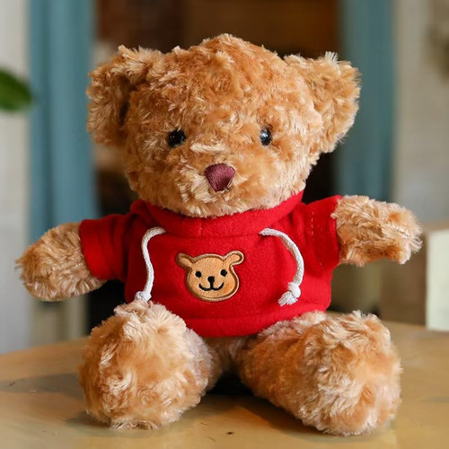 Oso De Peluche De 30 Cm Con Capucha, Regalo De Navidad,