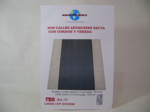Imagen 1 de 10 de Nico 2 Calles Rectas Cordon Vereda Miniat World H0 (mntw 49)