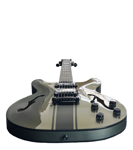 Guitarra Semi-acústica Waldman Hollow Body Gho220s Gp Cor Cinza Material do diapasão Pau-rosa Orientação da mão Destro