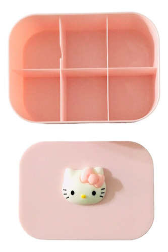 Caja Organizadora Cósmeticos Con Espejo Hello Kitty