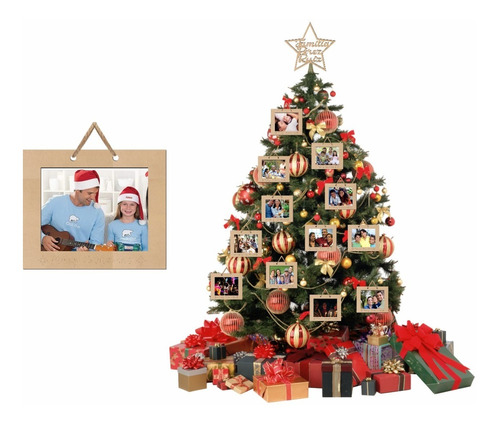  12 Portarretratos Marcos Árbol De Navidad Familiar Art1529