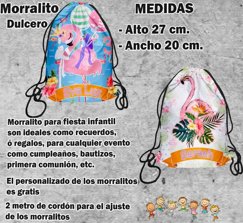 10 Pz Dulceros Personalizado Fiestas Recuerdos Flamingos!!