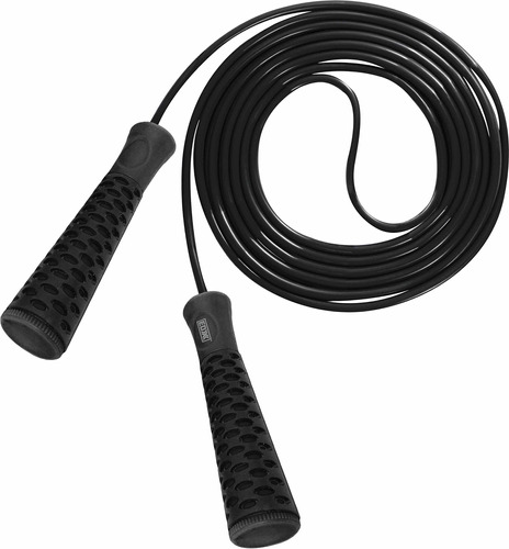 Cuerda Saltar Profesional Pvc 10 Pie Para Fitness Negro