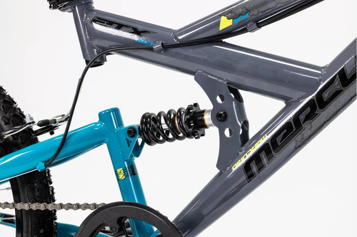 Bicicleta Mercurio Ztx Doble Suspensión 7v Rodada 20 Color Gris
