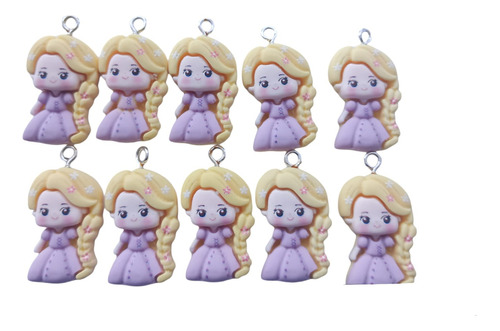 Dije Resina Disney Princesa Rapunzel  10pz