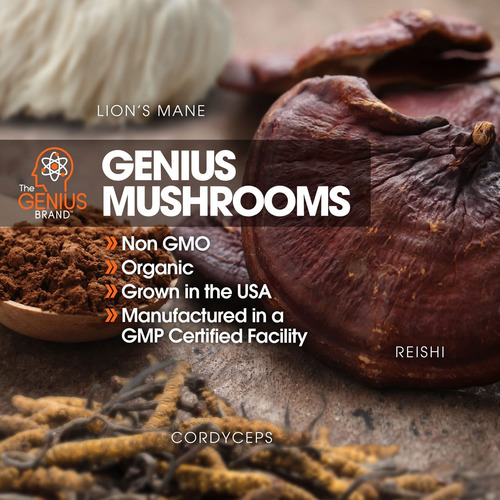 Suplemento Genius Mushroom 90 Unidades