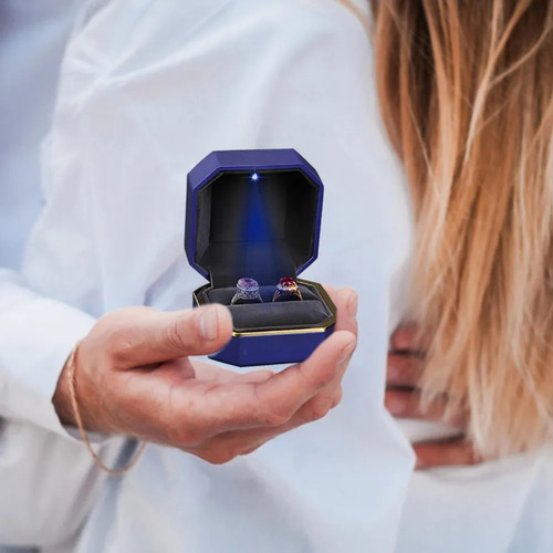 Caja Led Para Anillos De Boda Caja De Compromiso Para Anillo