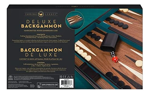 Legacy Deluxe Wooden Backgammon Classic Juego De Mesa Para 2