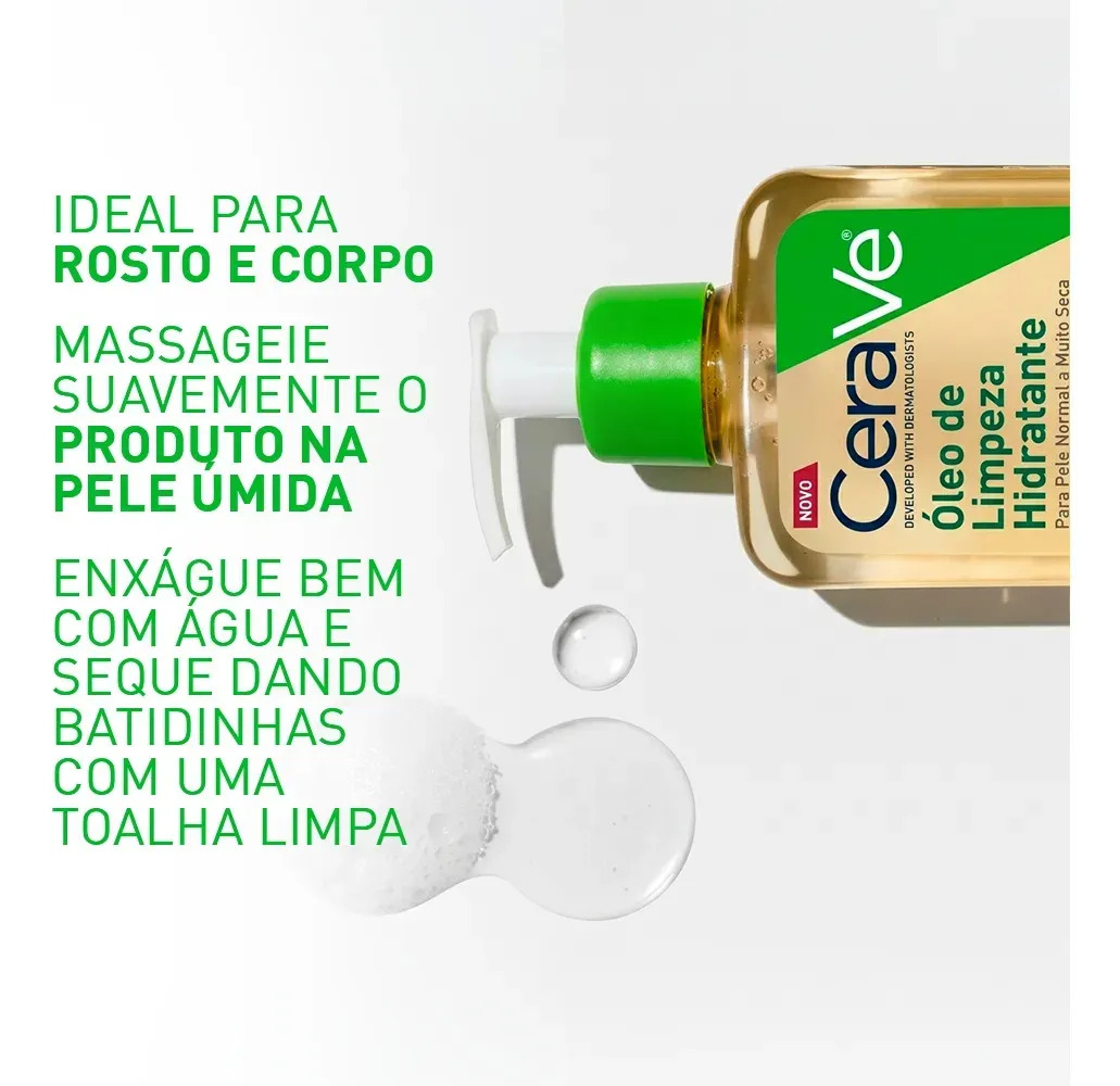 CeraVe Óleo de Limpeza Facial Hidratante para Pele Seca e Atópica 236ml — miniatura 6