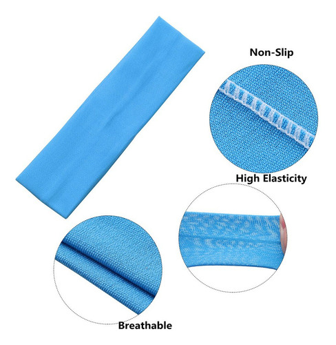 Diademas Deportivas De Color Liso, Cintas Para Yoga, Cintas