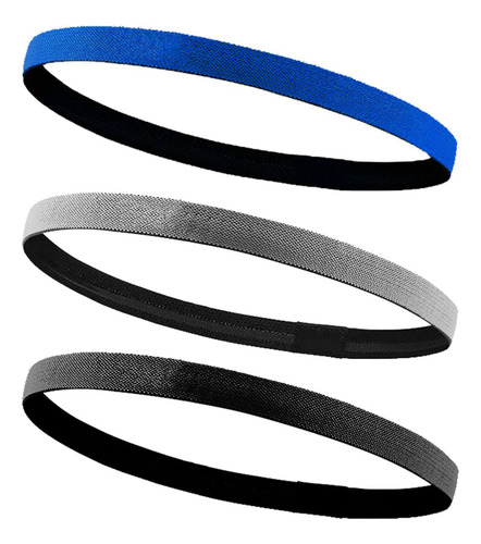 2 X 3 Diademas Deportivas Elásticas Antideslizantes Para