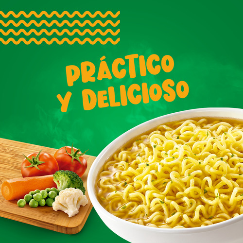 Ramen Nissin Verdura 85gr. Caja 30 U. Fideos En 3 Minutos