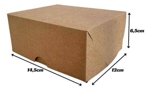 Kit 20 Caixinhas Papel Kraft 14,5x12x6,5cm Presente Convites