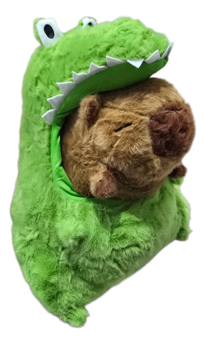 Peluche Capibara Cocodril Tiburon Kawaii Carpincho Cocodrilo Verde
