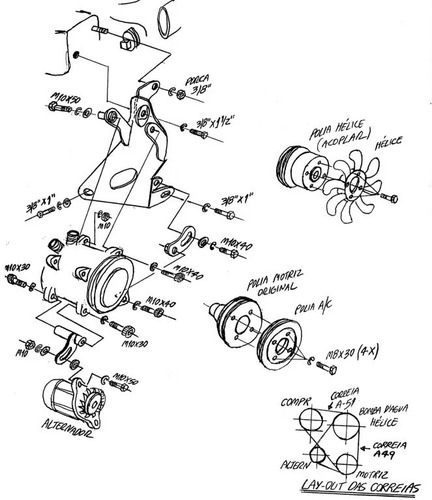 Imagem 7 de 10 de Kit Ar Condicionado D20 D10 De 25.000 Btu Perkins Ate 1993