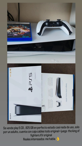 Consola Sony Playstation 5 825 Gb Ram 16 Gb Color Blanco