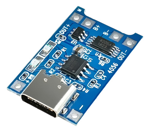 Módulo Tp4056 Cargador Batería 18650 Tipo C Usb 5 Unidades