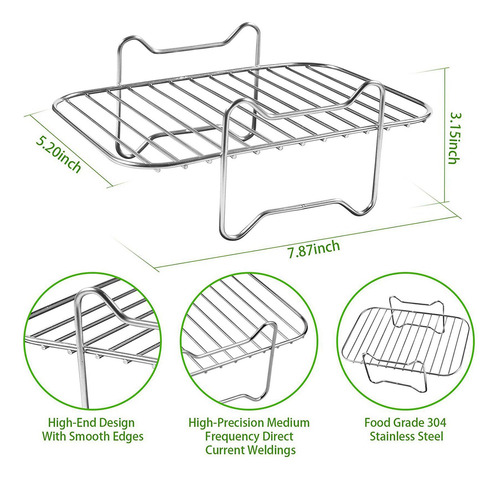Freidora Crystally-2x Air Fryer Para Freidoras De Doble Cest