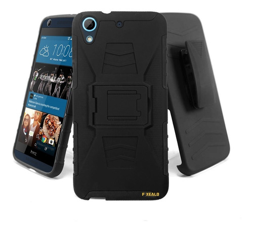 Funda Case Htc + Mica Completa Rudo Protector Clip Extra 3pz