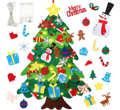 Juguete Árbol De Navidad De Fieltro For Niños Montess