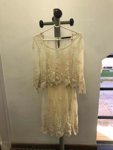 Vestido De Encaje Bordado Ideal Civil
