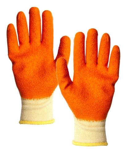 Luva Segurança Tricotada C/ Látex P Orange Flex Kalipso