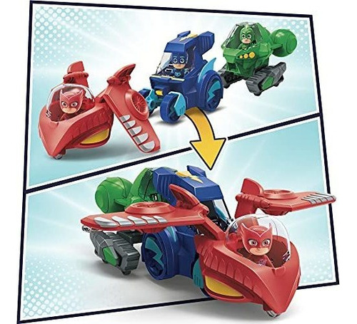 Pj Masks - Juguete Preescolar Combinador Jet 3 En 1, Juego D