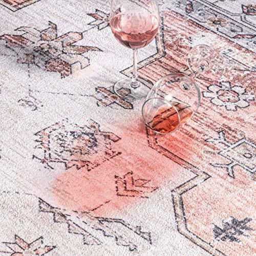 Alfombra Vintage Lavable A Máquina, Gris Claro, 2'6 X 8'