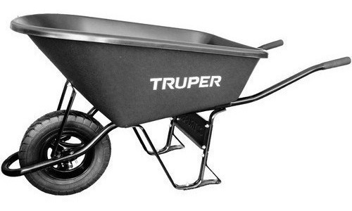 Imagen 4 de 6 de Carretilla Plástica Truper 530 Kg 120 Litros Rueda Reforzada