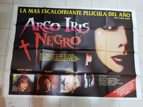 Antiguo Afiche De Cine Original Doble -arco Iris Negro-