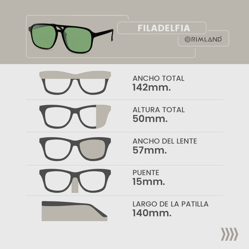 Gafas De Sol Lentes De Sol Rimland Filadelfia Verde