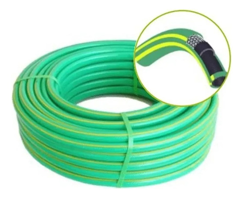 Manguera Jardín Flexible - Reforzada - 1/2 Pulgada 50 Metros Color Verde