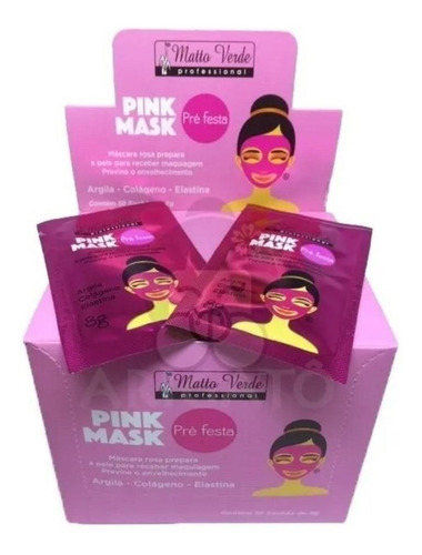 Matto Verde Mascara Pink Pre Festa Com Primer 50x8g 