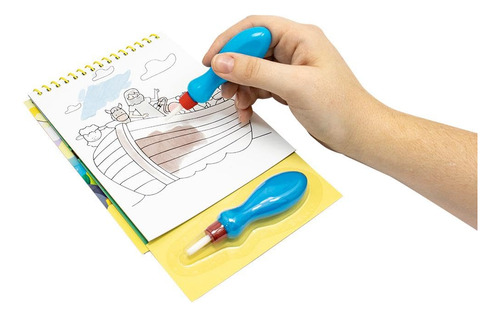 Livro De Colorir Com Água Cristão Infantil - Aqua Book Arca De Noé