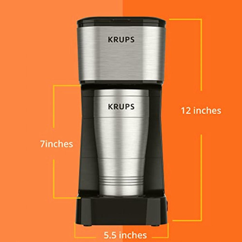 Cafetera Personal De Filtro Krups To Go Inoxidable Con